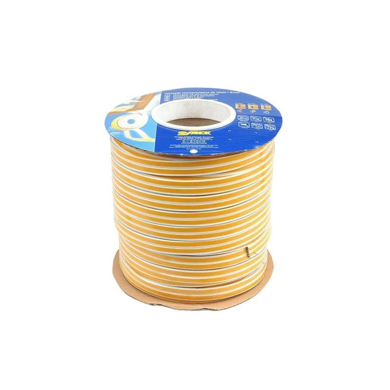 Blīvgumija dubultā E profils balts ,2x75m, m